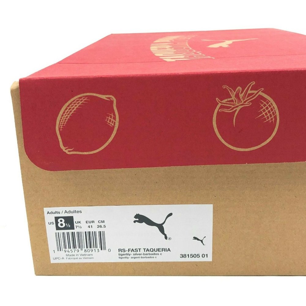 Puma RS-Fast Caliente Taqueria Shoes Sneakers Mens Low Top Orange Red 381505-01 - Picture 11 of 11